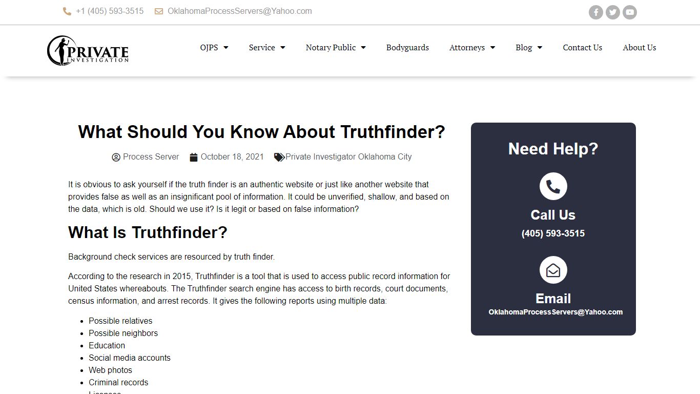 What Should You Know About Truthfinder? - Oklahoma Process Server ...